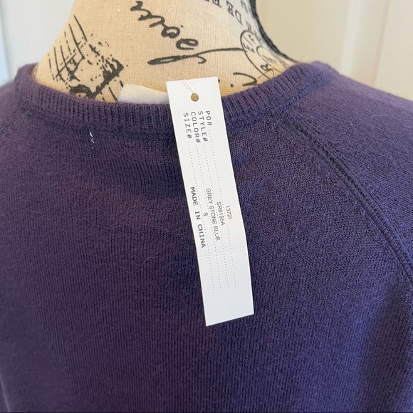 NWT Sweet Romeo Women’s Purple Raglan Sweater - S 💜 - Picture 5 of 10